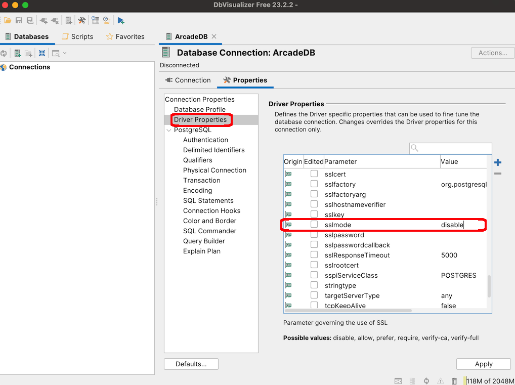 dbvisualizer settings2